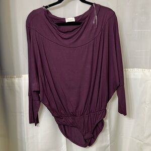 Purple off the shoulder bodysuit